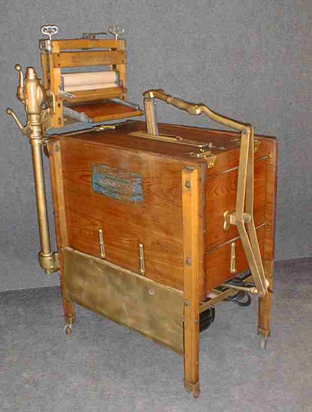 Как менялась стиральная машина. Стиральная машина Уильяма Блэкстона. Первая автоматическая стиральная машина 1949. - 1895: Запатентованная стиральная машина.